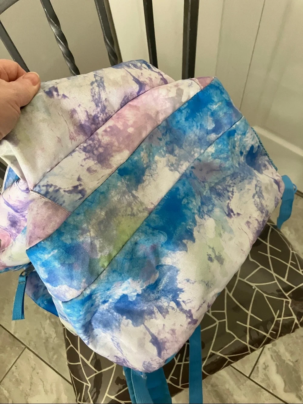 JanSport Big Student backpack in the Mystical Swirl tie-dye pattern